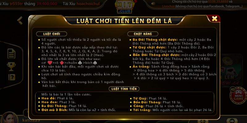Tiến lên đếm lá Hit Club: Trải nghiệm game hot bậc nhất 2025 3 Sơ lược về luật chơi tiến lên đếm lá