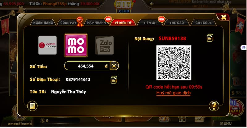 Nạp tiền Hit Club: Hướng dẫn nhanh chóng trong 3 phút 4 Nạp tiền thông qua ví điện tử