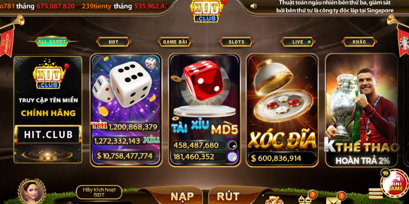 Quay hũ Hit Club: Tìm hiểu về tựa game hot 2025 4 Giao diện trò chơi cực bắt mắt sinh động