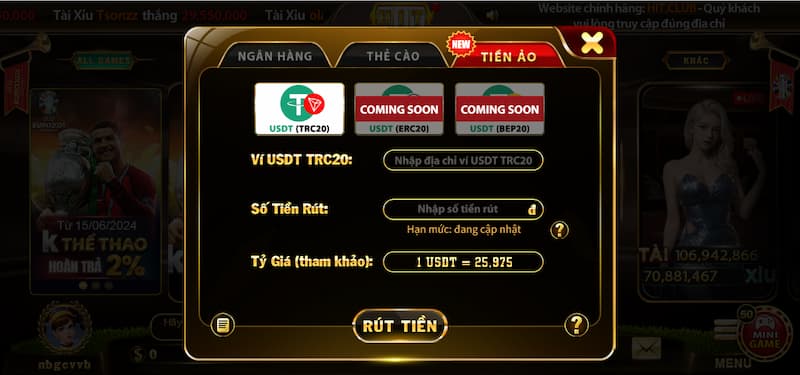 Rút tiền Hit Club: 3 bước nhanh chóng và an toàn 3 Các phương thức để rút tiền Hit Club