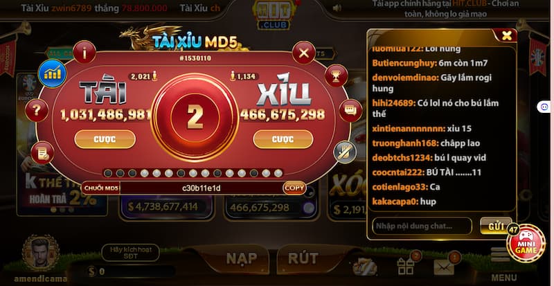 Tài xỉu MD5 Hit Club: Sân chơi tài xỉu hấp dẫn nhất năm 3 Tại sao nên lựa chọn tham gia MD5