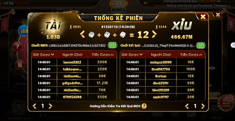 Tài xỉu MD5 Hit Club: Sân chơi tài xỉu hấp dẫn nhất năm 5 Hướng dẫn cách chơi tài xỉu MD5