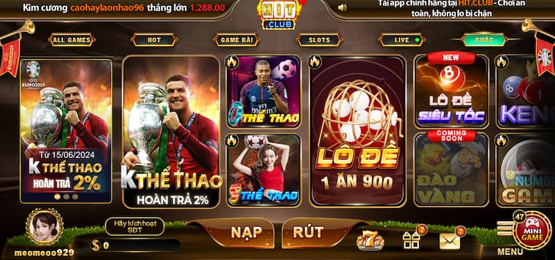 Thể thao Hit Club: Khoảnh khắc thăng hoa không giới hạn 4 Giới thiệu các sảnh cược thể thao hấp dẫn tại Hit Club